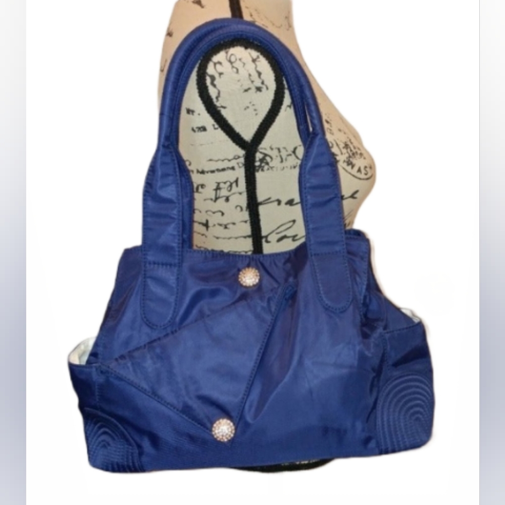 NEW BLUE EY SIGNATURE RHINESTONE BUTTONS HOBO